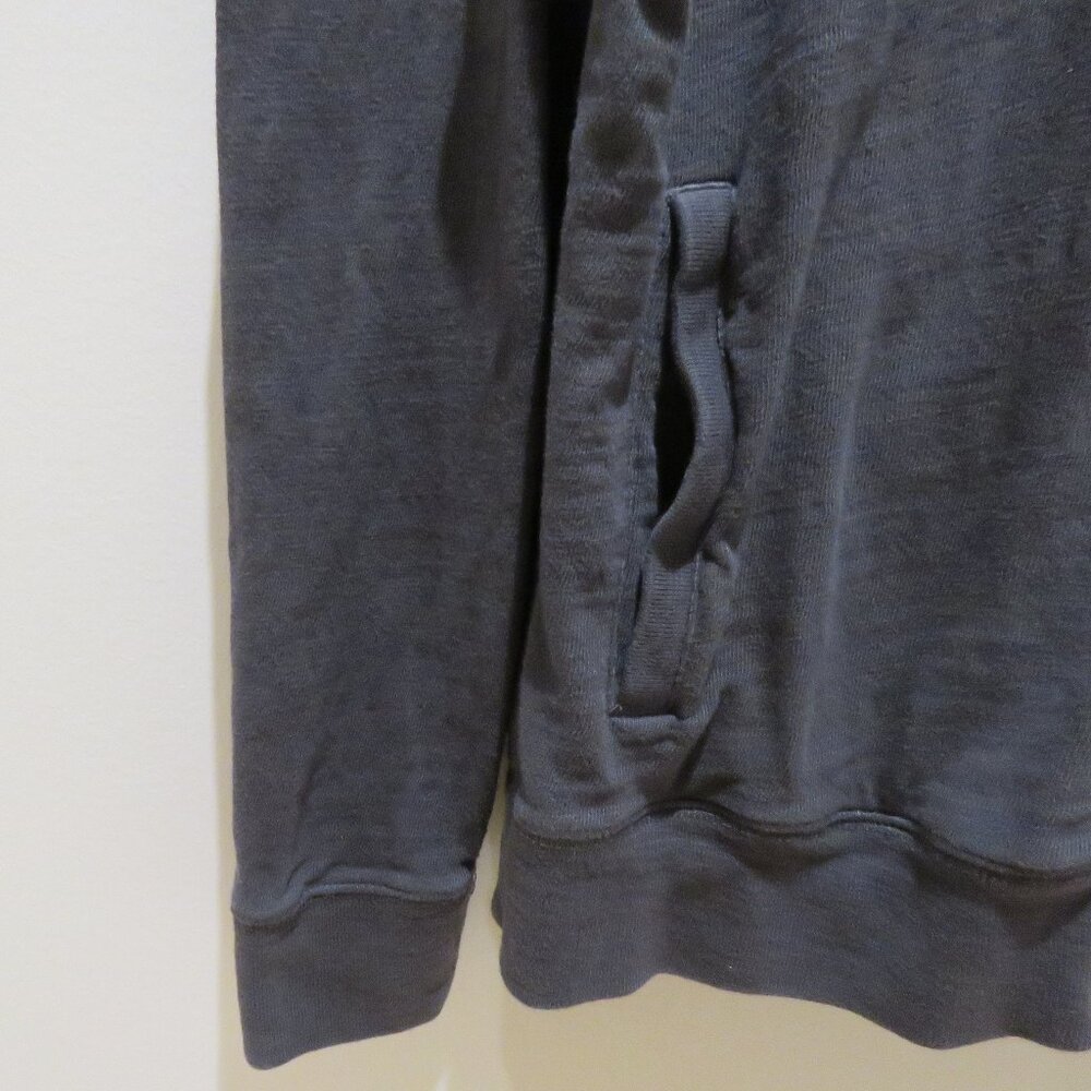 FAHERTY Sunwashed Slub Cotton Zip-Up Hoodie in Gray Casual Normcore Travel M - Picture 9 of 15